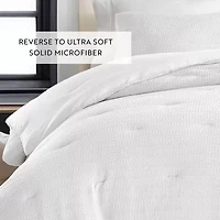 Casual Comfort Waffle Textured Midweight Down Alternative Comforter Set