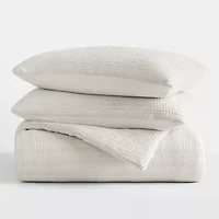 Casual Comfort Waffle Textured Midweight Down Alternative Comforter Set