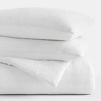 Casual Comfort Waffle Textured Midweight Down Alternative Comforter Set