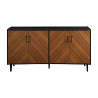Mcm Faux Bookmatch Tv Stand