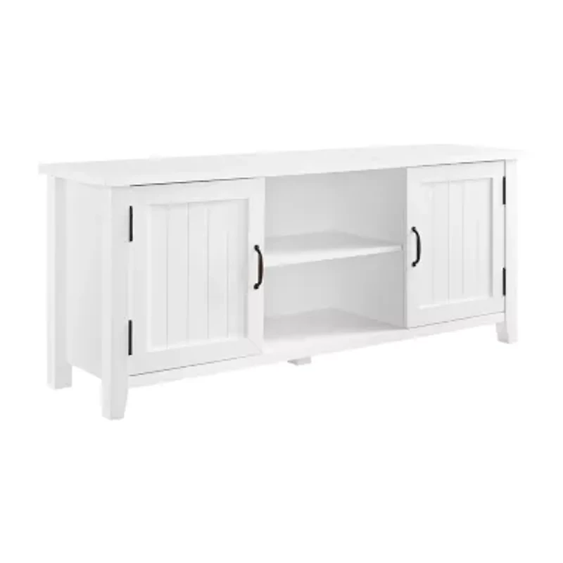 Farmhouse 2-Door Simple Rustic TV Stand