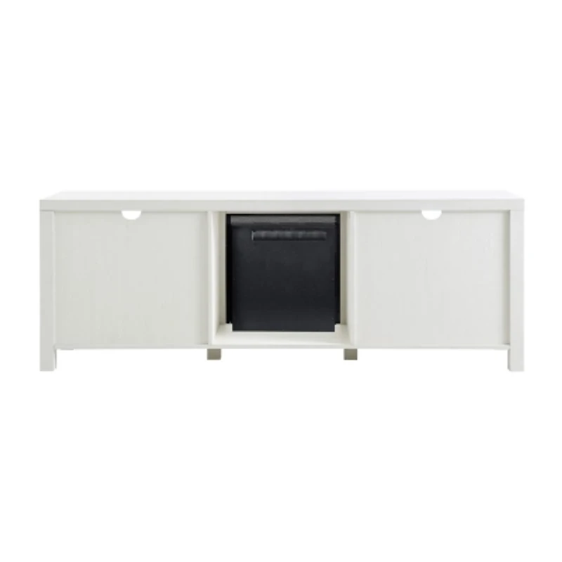 Rustic Open Shelf 70" Fireplace TV Stand