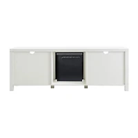 Rustic Open Shelf 70" Fireplace TV Stand