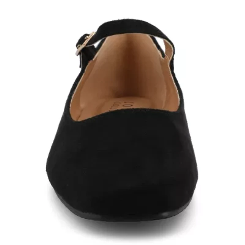 Journee Collection Carrie-Wd Womens Square Mary Jane Shoes Wide Width