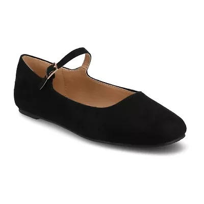 Journee Collection Carrie-Wd Womens Square Mary Jane Shoes Wide Width