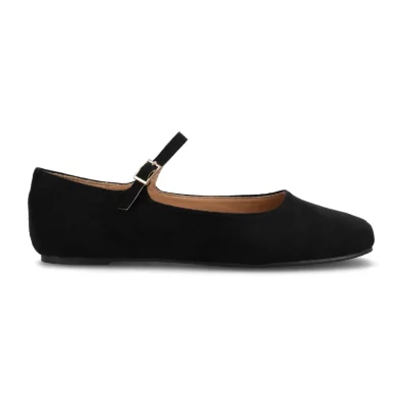 Journee Collection Carrie-Wd Womens Square Mary Jane Shoes Wide Width