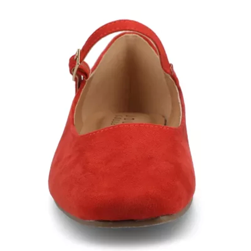 Journee Collection Carrie-Wd Womens Square Mary Jane Shoes Wide Width