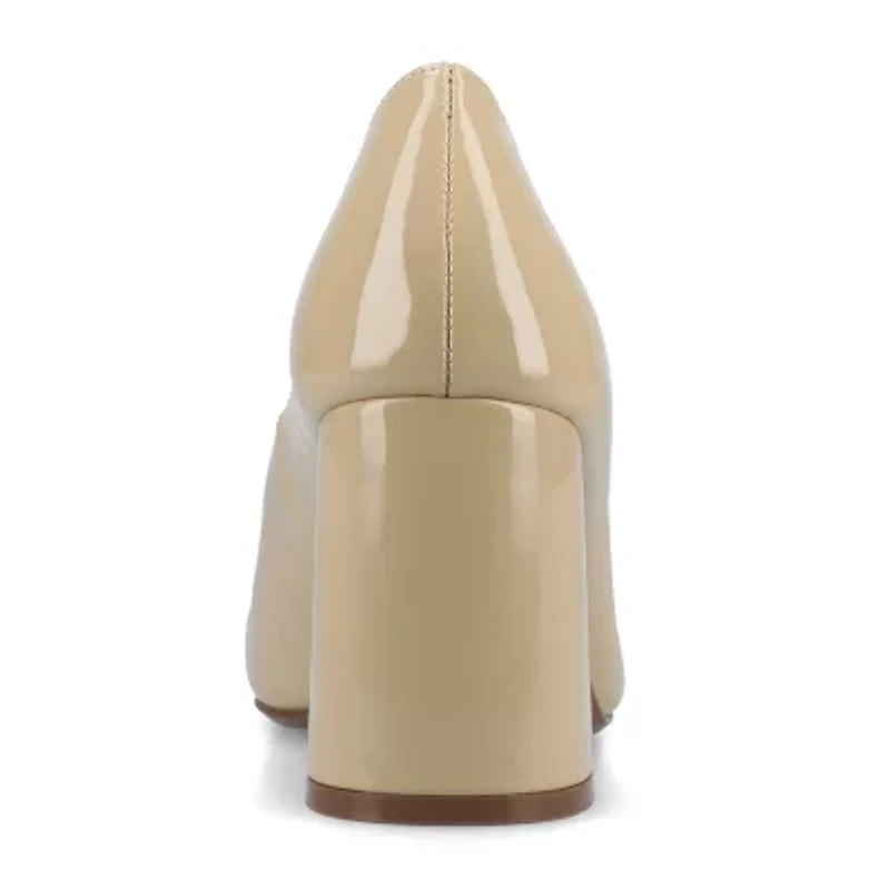 Journee Collection Seraphina Womens Round Block Heel Pumps