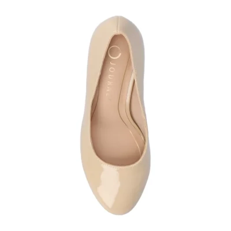 Journee Collection Seraphina Womens Round Block Heel Pumps