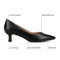 Journee Collection Pammie Womens Pointed Kitten Heel Pumps