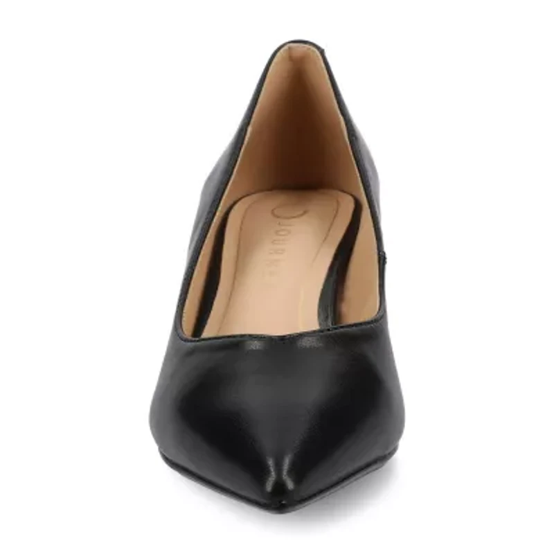 Journee Collection Pammie Womens Pointed Kitten Heel Pumps