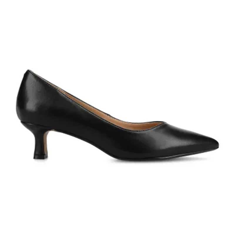 Journee Collection Pammie Womens Pointed Kitten Heel Pumps