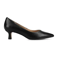Journee Collection Pammie Womens Pointed Kitten Heel Pumps