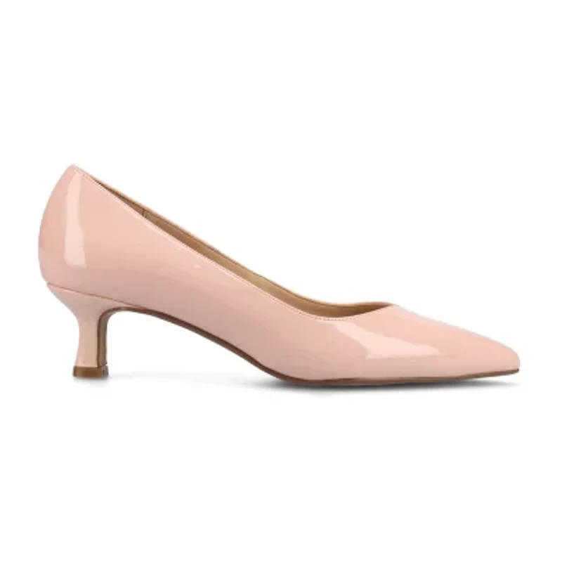 Journee Collection Pammie Womens Pointed Kitten Heel Pumps