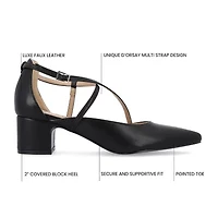 Journee Collection Galvinn Womens Pointed Flat Heel Pumps