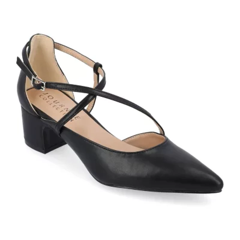 Journee Collection Galvinn Womens Pointed Flat Heel Pumps