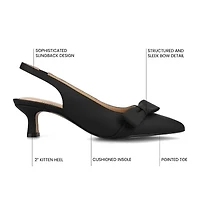 Journee Collection Paloma Womens Pointed Kitten Heel Pumps