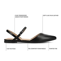 Journee Collection Martine Womens Pointed Closed Toe Ballet Flats
