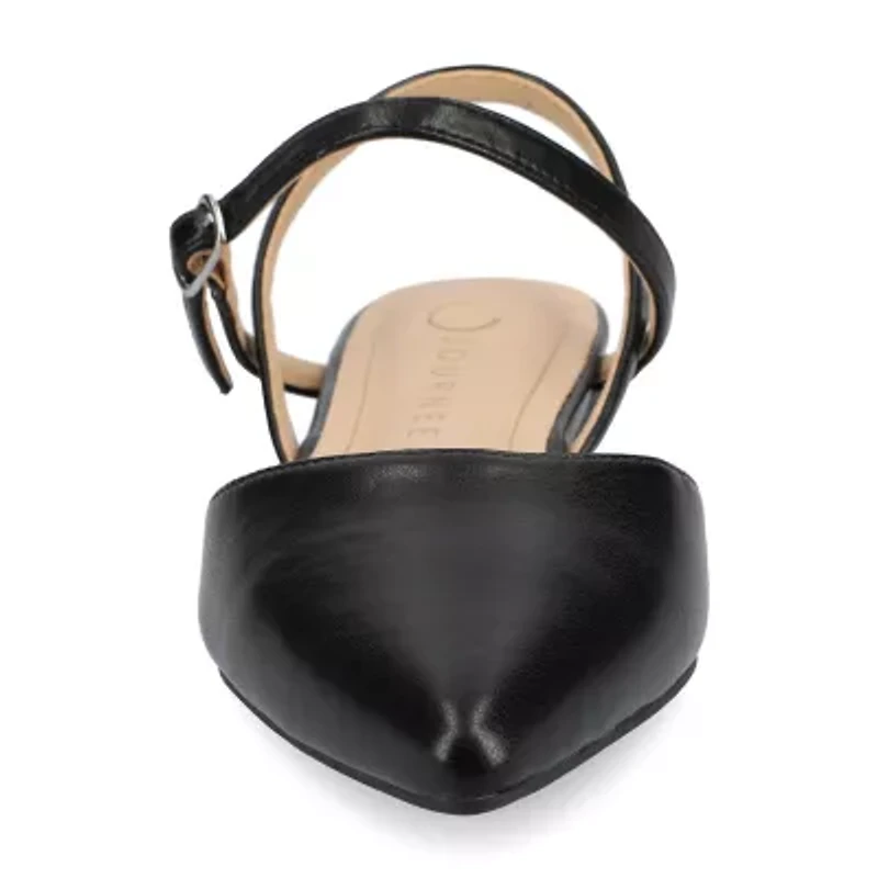 Journee Collection Martine Womens Pointed Closed Toe Ballet Flats