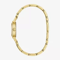 Bulova Crystal Womens Crystal Accent Gold Tone Stainless Steel Bracelet Watch 98l325