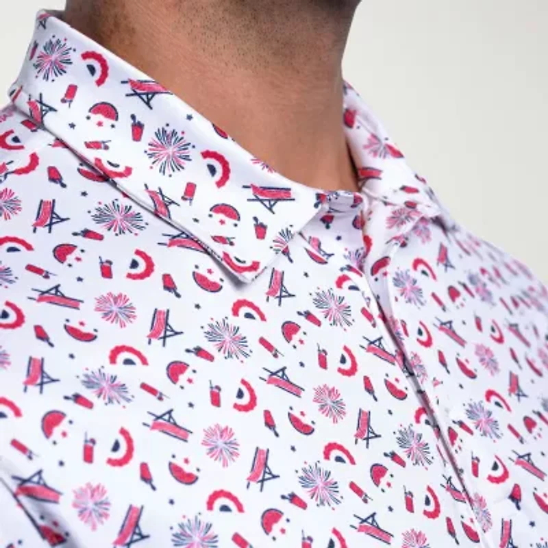 Antigua Mens Regular Fit Short Sleeve Polo Shirt