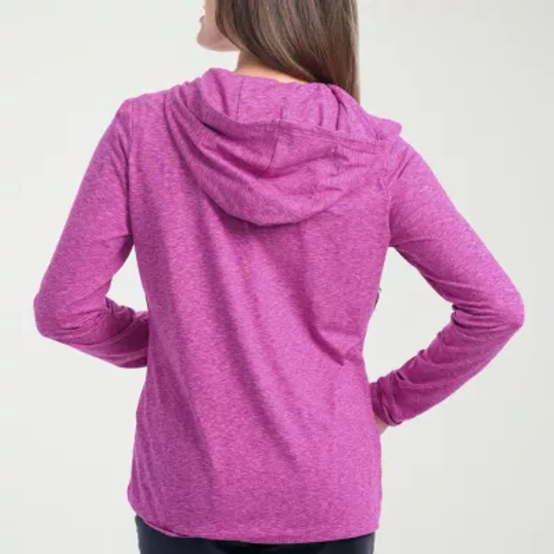 Antigua Spring 2025 Womens Hooded Long Sleeve Active Quarter-Zip Pullover Sweater