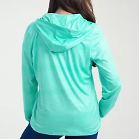 Antigua Spring 2025 Womens Mock Neck Long Sleeve Active Striped Quarter-Zip Pullover Sweater