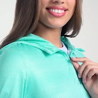 Antigua Spring 2025 Womens Mock Neck Long Sleeve Active Striped Quarter-Zip Pullover Sweater