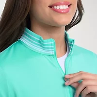 Antigua Spring 2025 Womens Mock Neck Long Sleeve Active Quarter-Zip Pullover Sweater