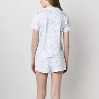 Arizona Body Womens Short Sleeve 2-pc. Juniors Pajama Sets