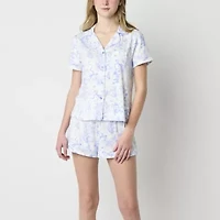 Arizona Body Womens Short Sleeve 2-pc. Juniors Pajama Sets