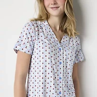 Arizona Body Womens Short Sleeve 2-pc. Juniors Pajama Sets