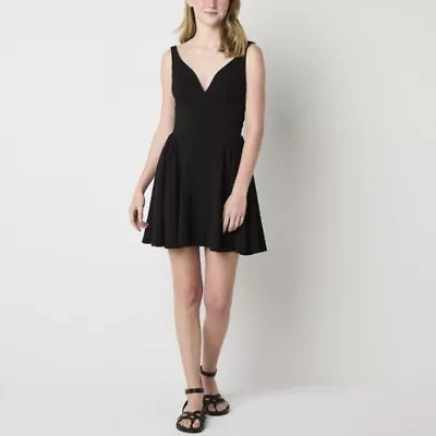 Emerald Sundae Drop Waist Womens Sleeveless Juniors Fit + Flare Dress