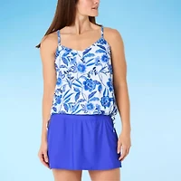 Sonnet Shores Womens Floral Tankini Swimsuit Top