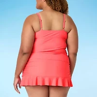 Liz Claiborne Womens Plus Tankini Swimsuit Top