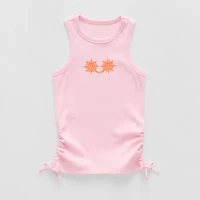 Thereabouts Little & Big Kid Girls Round Neck Sleeveless Tank Top