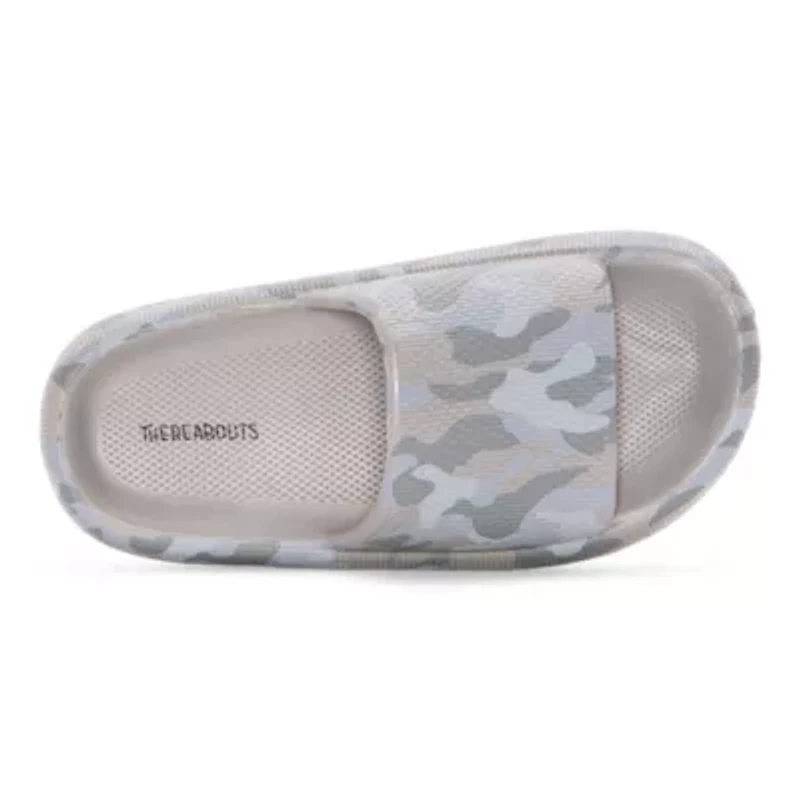 Thereabouts Camo Big Kid Boys Slide Sandals