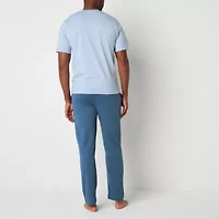 St. John's Bay Mens Crew Neck Short Sleeve 2-pc. Pajama Sets