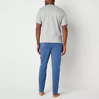 St. John's Bay Mens Crew Neck Short Sleeve 2-pc. Pajama Sets