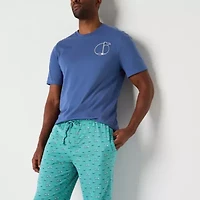 St. John's Bay Mens Crew Neck Short Sleeve 2-pc. Pajama Sets