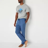 St. John's Bay Mens Crew Neck Short Sleeve 2-pc. Pajama Sets
