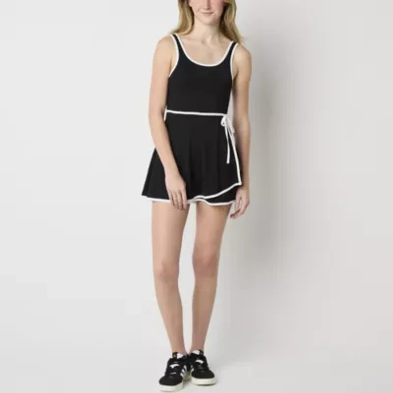 Arizona Built Shorts Womens Juniors Sleeveless Midi Active Tennis Dress