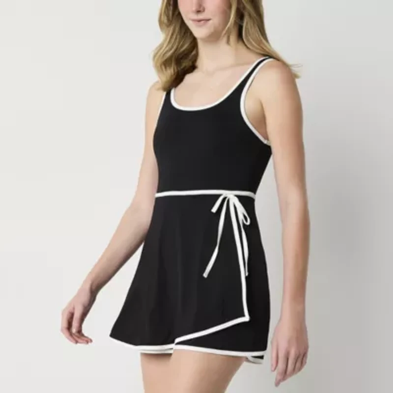 Arizona Built Shorts Womens Juniors Sleeveless Midi Active Tennis Dress