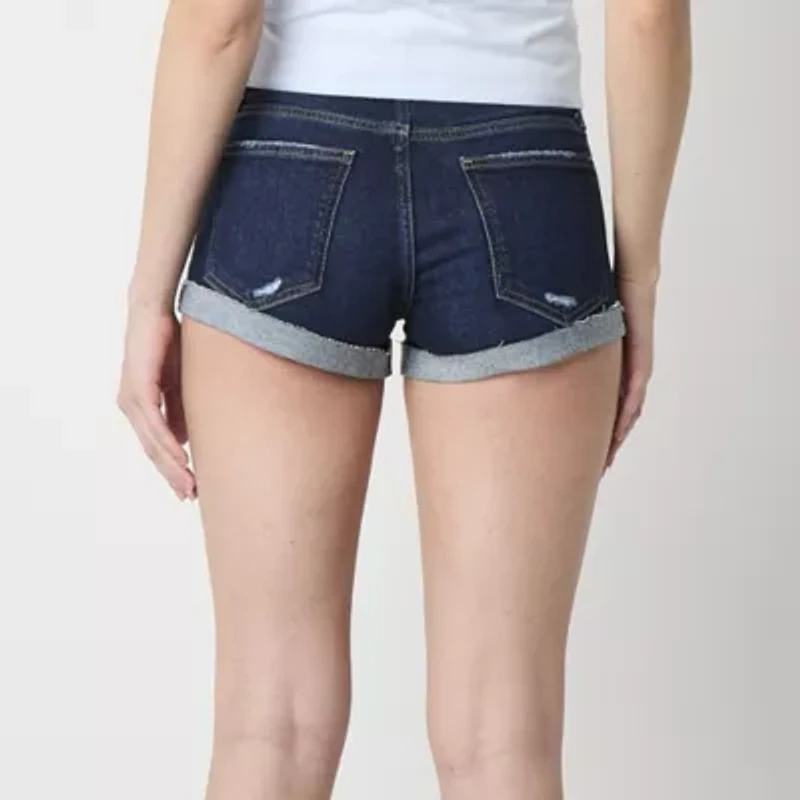 Arizona Womens Low Rise Juniors Denim Short