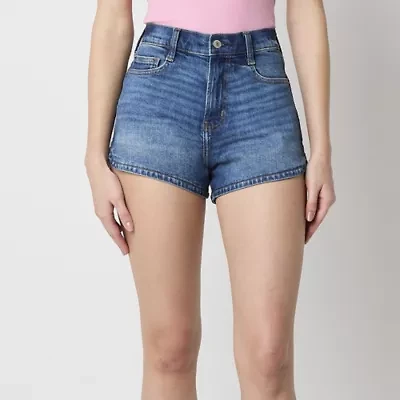 Arizona Womens Highest Rise Juniors Denim Short