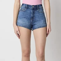 Arizona Womens Highest Rise Juniors Denim Short