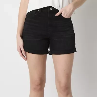 Arizona Juniors Womens High Rise-Juniors Shortie Short