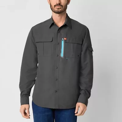 American Outdoorsman Mens Long Sleeve Regular Fit Button-Down Shirt