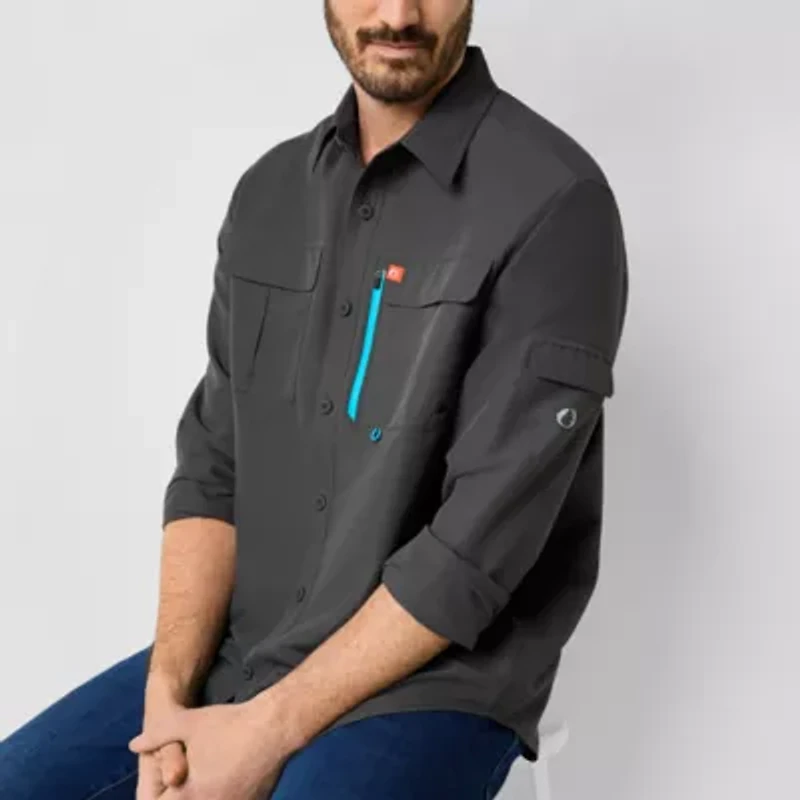American Outdoorsman Mens Long Sleeve Regular Fit Button-Down Shirt