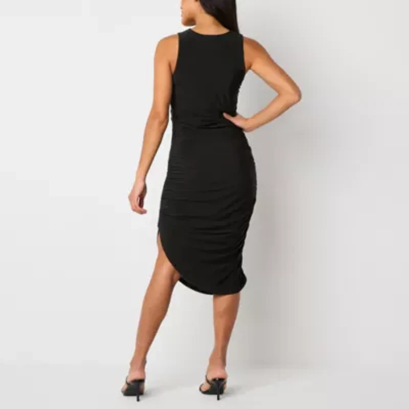 Bold Elements Womens Sleeveless Floral Bodycon Dress